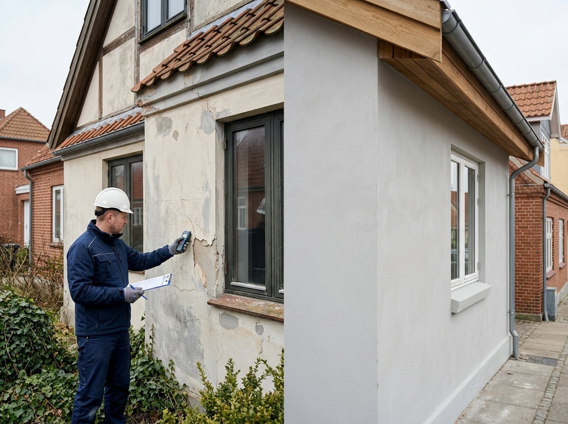 Hvornår bør en slidt facade renoveres frem for repareres